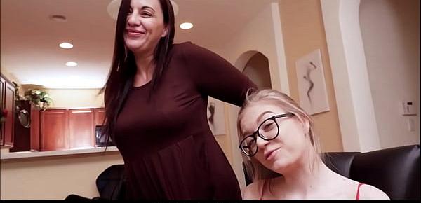  Tiny Blonde Cute & Nerdy Teen Step Daughter Jayden Hayes Play With Step Dad In Front Of Mom Before School POV